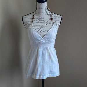 Guess halter tank top with sparkly thread throughout. Small